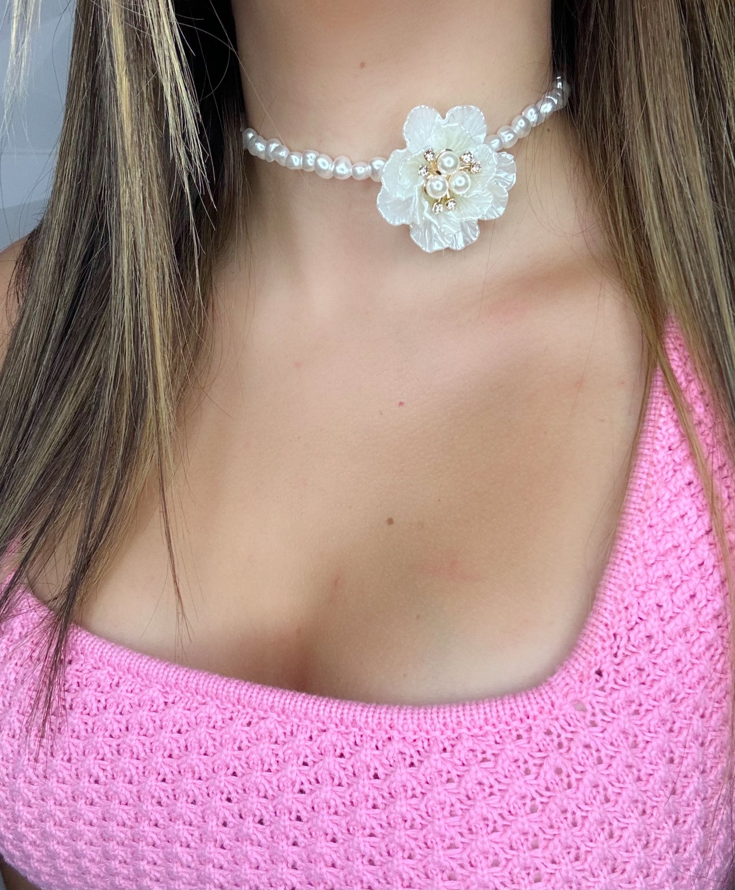 Flower Pearl Necklace